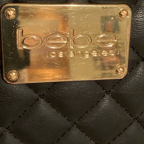 Bebe Los Angeles black cross body quilted bag - Picture 2 of 8